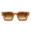 Multicolor Large Square Frame Sun Glasses Wide Legs Vintage Leopard Print Sunglasses Lightweight Punk Men UV400 Eyewear Unisex