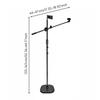 Floor Audio Capture Device Stand 360° Rotation Round Base