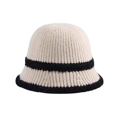 Chapeau seau en tricot à tempérament élégant, ajouré, anti-UV, tissé, chapeau de pêcheur, couleur unie, respirant, protection solaire, pour les vacances