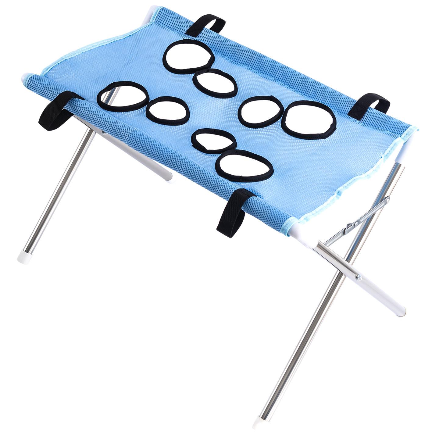 Pet Bath Folding Rack - Super Fixed and Anti-scratch and Anti-bite Cat and Dog Pet Grooming, Bath Clipping Nails синий