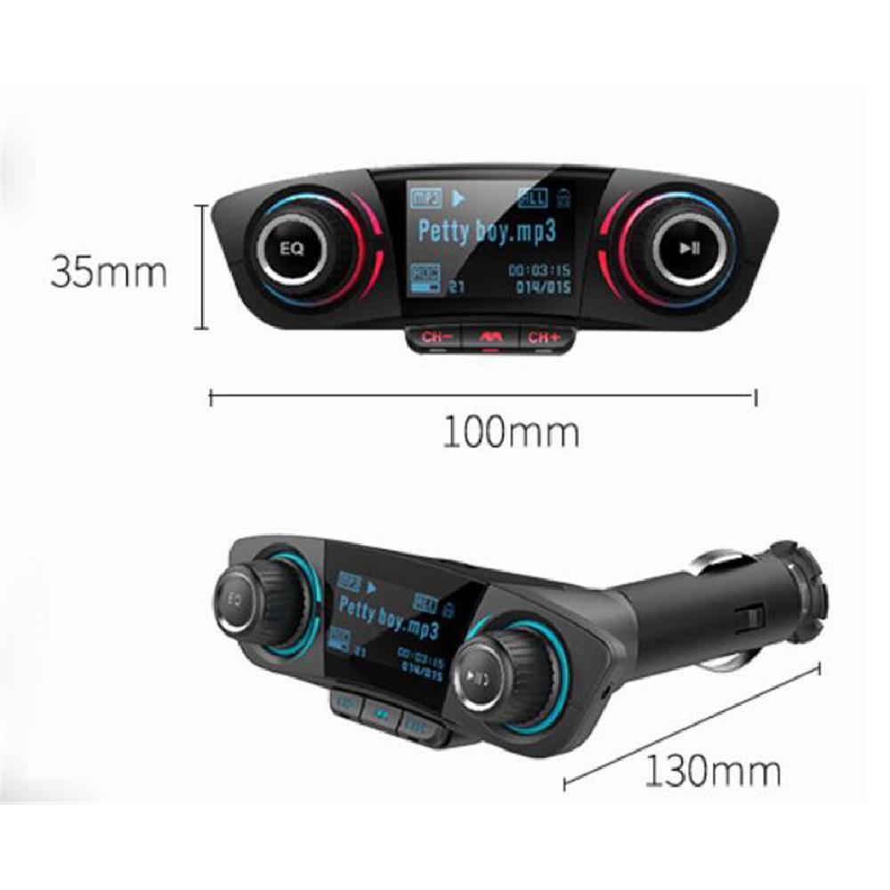 12V Bluetooth Freisprech-Autokit FM-Sender Radio MP3-Player USB-Ladegerät Aux