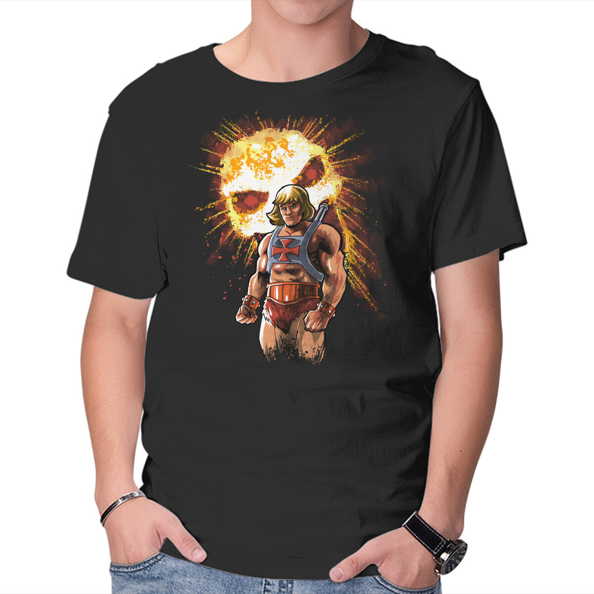 Unisex Crew Neck T-Shirt The Master Rises Graphic Short Sleeve Casual Tee XXXXL