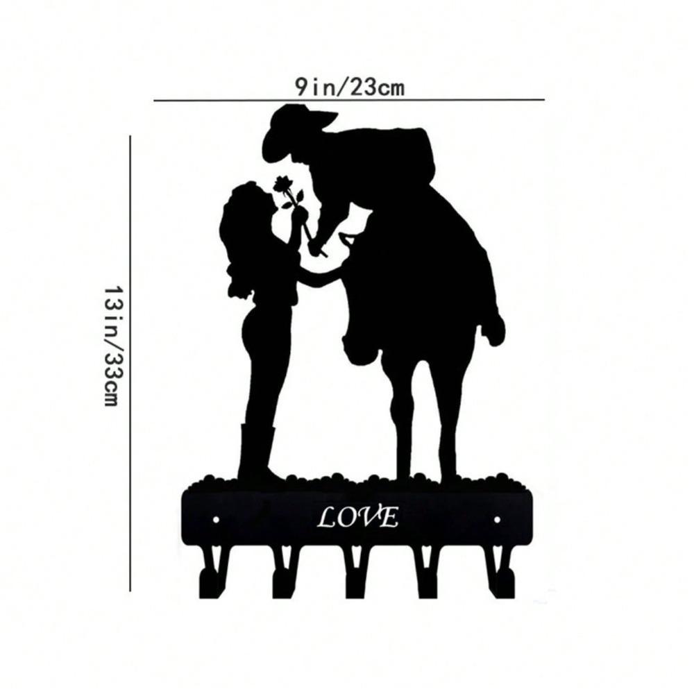 Metal Wall Hook Bohemian Home Decor Romantic Couple Key Holder Rustic Iron Hooks