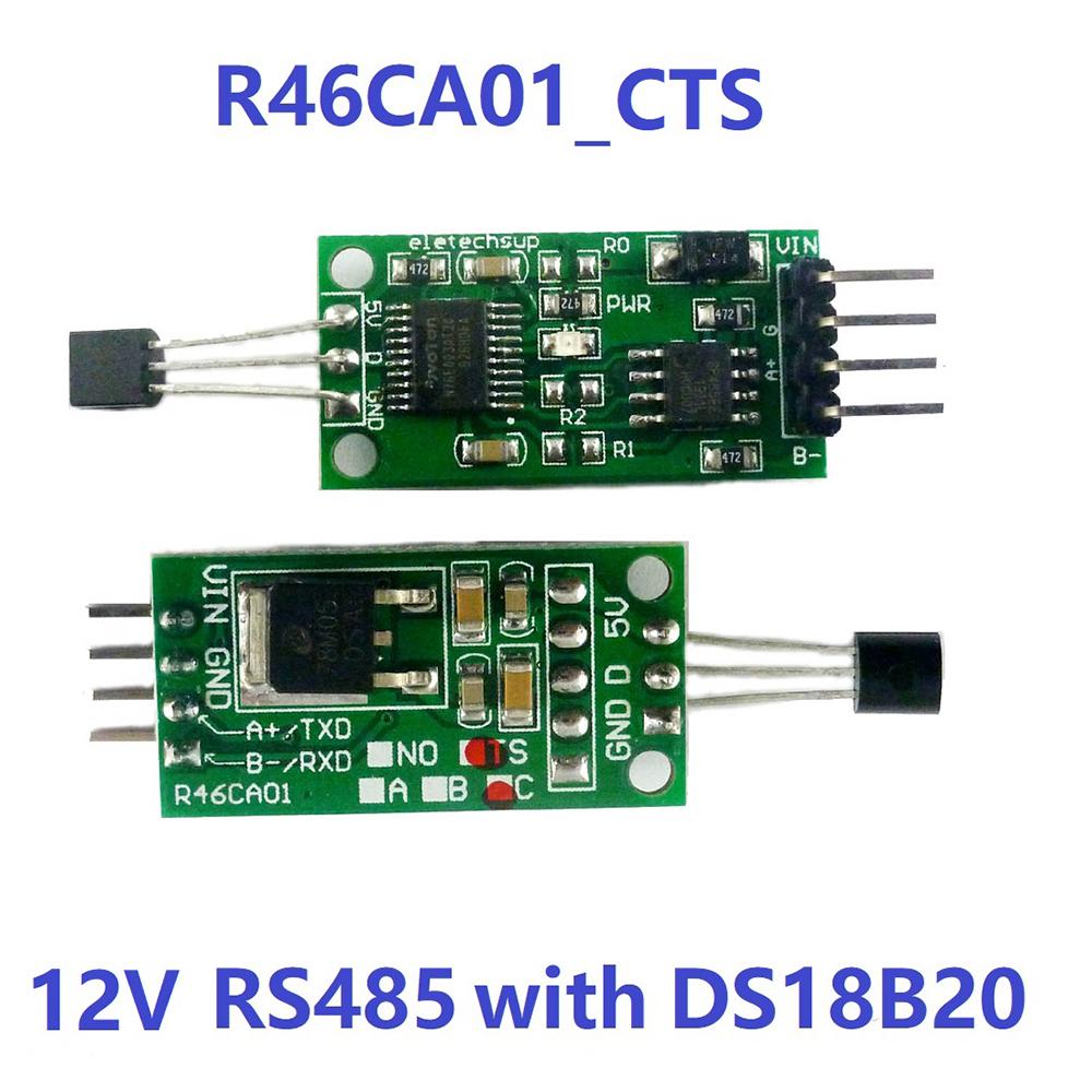 DS18B20 RS485 TTL232 TTL Com UART Temperature Acquisition Sensor Modbus RTU Serial Port Remote Acquisition for Arduiuo PC PLC