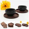 Wooden Heat Insulation Placemat Tea Coasters Cup Holder Mat Pads for Coffee Drinks