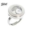 Unique Ring with Storage Box Round Photo Locket Adjustable Holds