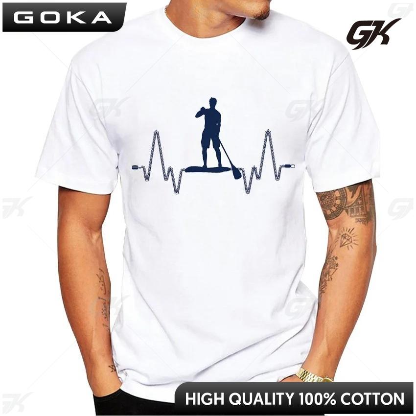 Entspanntes Paddle Board SUP T-Shirt Neues Sommer Herren Bequeme Tops Kurzarm Hip Hop Jungen Tops Stand Up Paddle Weiße T-Shirts