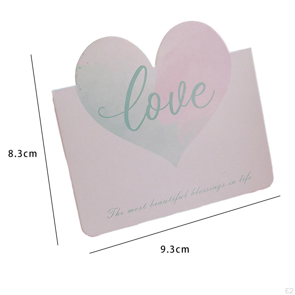 50 Pieces Valentines Day Cards, Love Greeting Small Romantic Foldable after Sales Card,