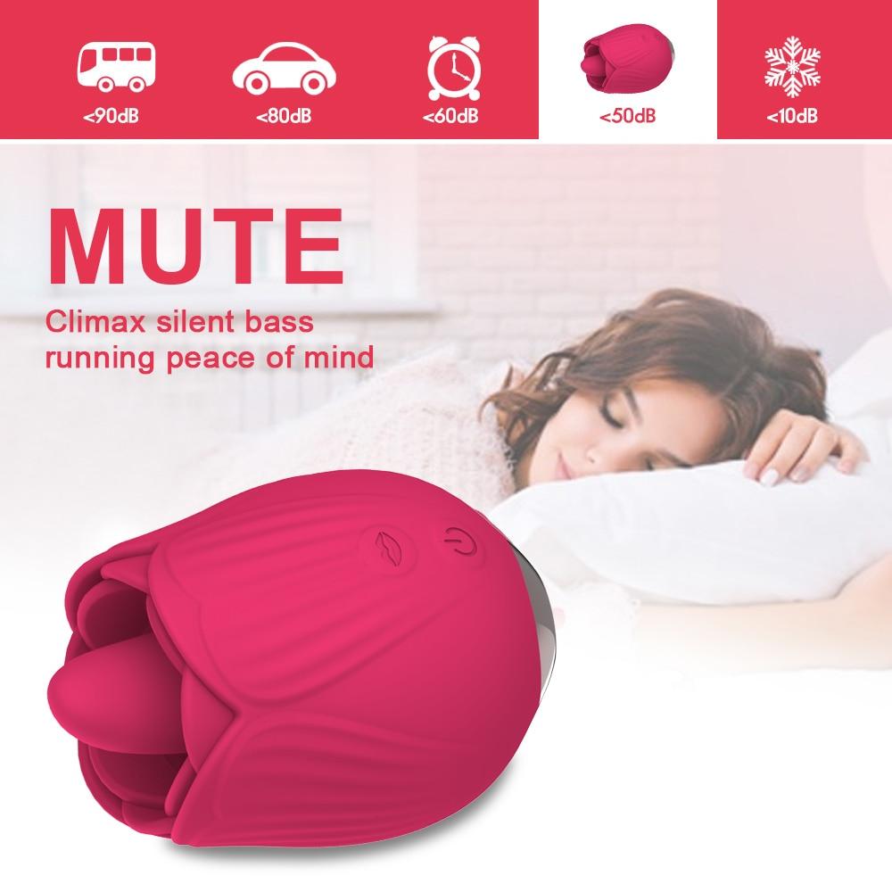 Rose Vibrator Vagina Sucking Vibrator Sucker Oral Licking Clitoris Stimulation Powerful Sex Toys for Women Rose Vibator Toy