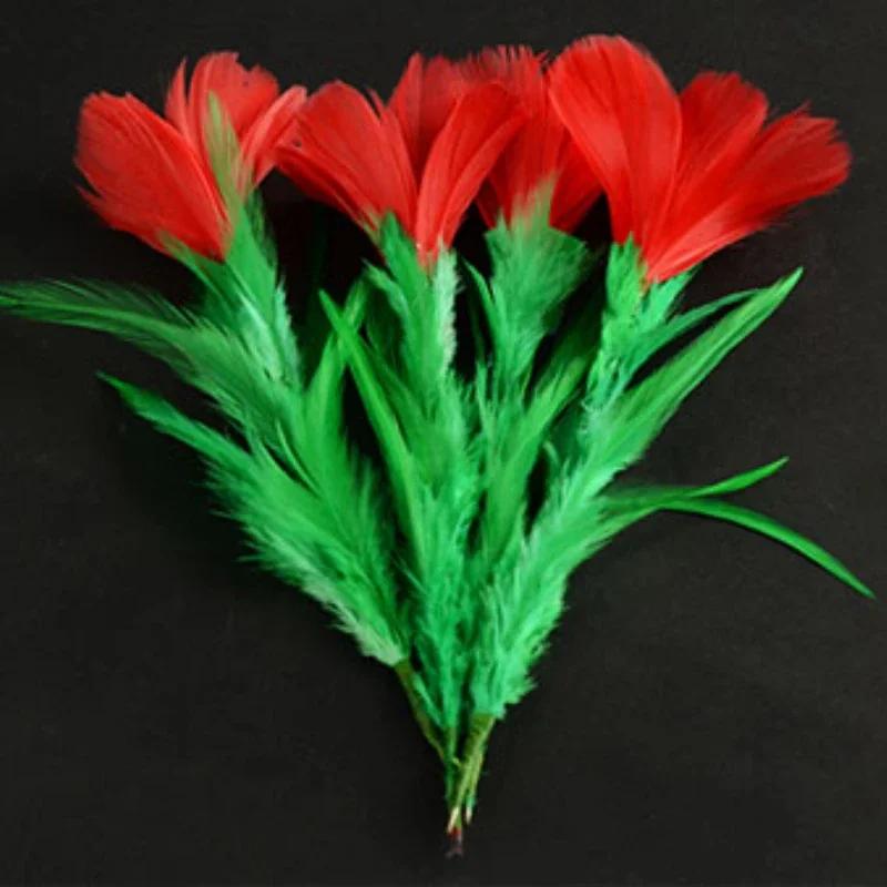 

Five in One Flower - Feather,Stage Magic Tricks,Party Magic,Fun,Accessories,Mentalism,Comedy Party Magic Show Illusions красный