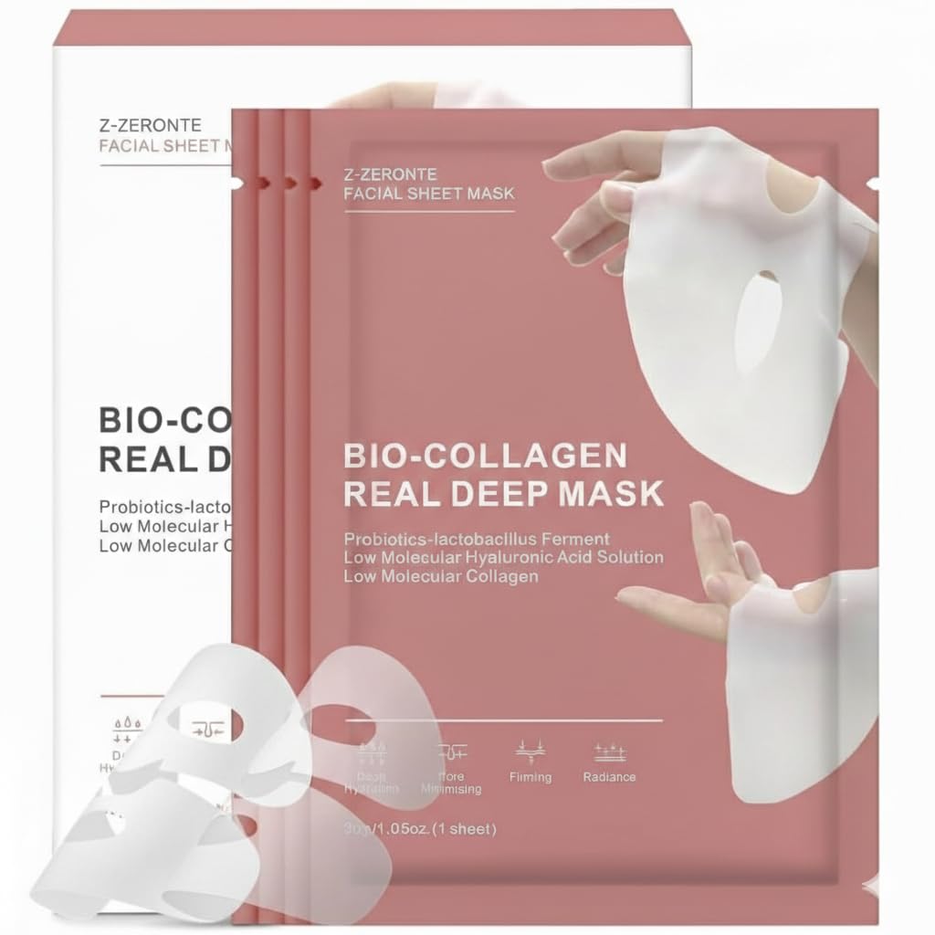 Glow Rest Bio Collagen Face Mask Overnight - Korean Collagen Mask for Glass Skin | Hydrating, Pore Minimizing, Skin Firming | 50,000ppm Collagen Hy