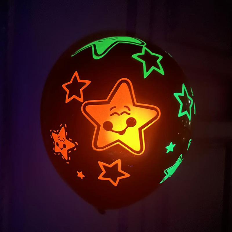 Happy Birthday Glow Balloons Party Supplies Fluorescent Balloons for Black Light Birthday Party