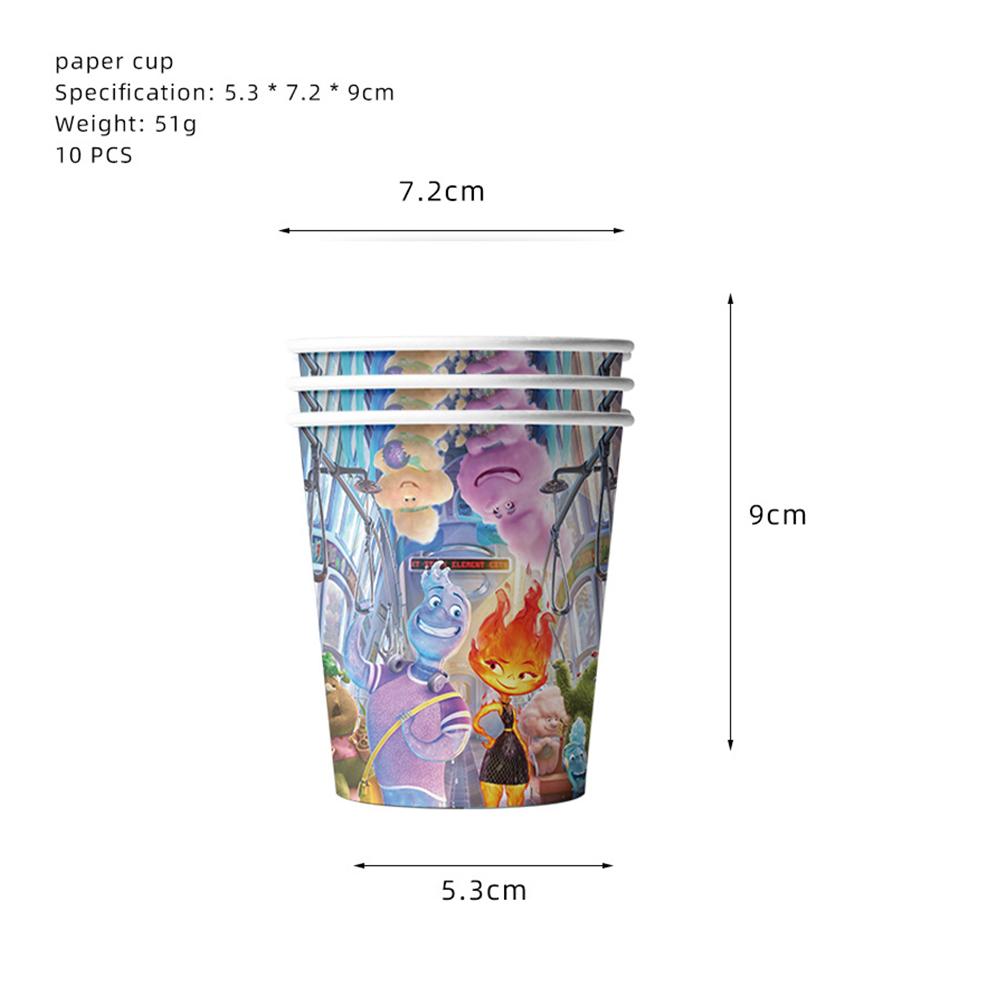 51 pcs Elemental Party Supplies Decoration Include Plate Napkin Tablecloth Cup