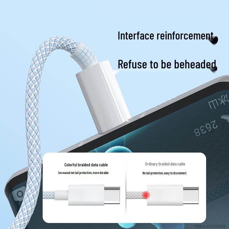 Huawei & Xiaomi Compatible 66W Braided Cable, Apple 15 PD 20W Fast Charging Cable