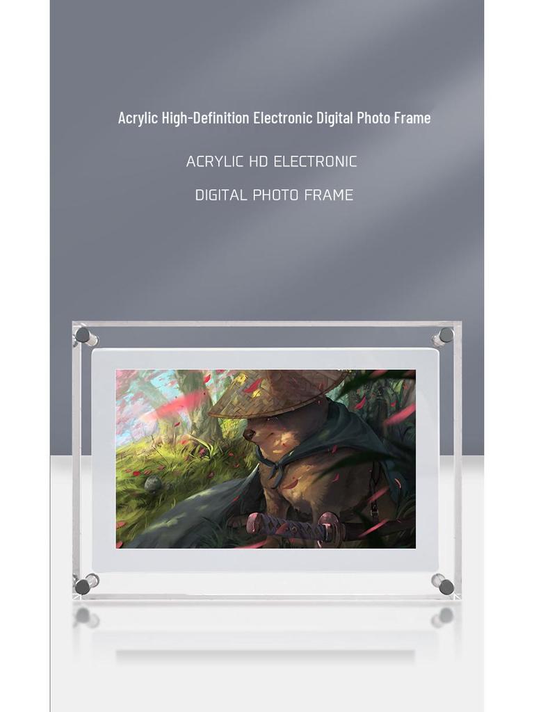 5" Acrylic Digital Photo Frame with IPS Screen and Media Player