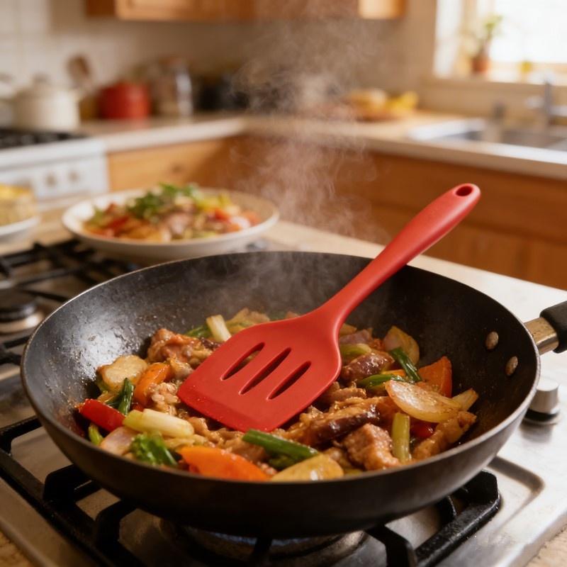 5Pcs/Set Silicone Kitchen Utensil Set With Non-Stick Pans Silicone Spatula Soup Spoon Cooking Tools For Kitchen