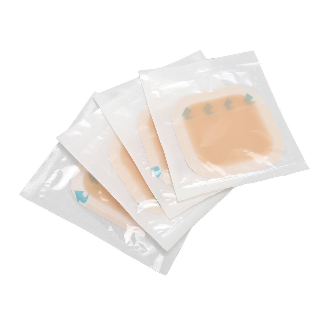 4pcs Hydrocolloid Wound Dressing Ultra Thin Self Adhesive Fast Healing Waterproof Bedsore Wound Dressing for Bedsore