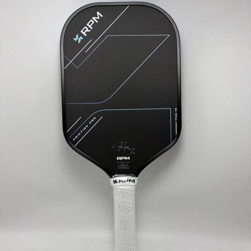 RPM Matte Carbon Pickleball Paddle 14mm/16mm Dual Thickness Thermoformed Pro Tournament Paddle