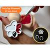 3Pcs Small Claw Shaped Finger Palette 5 Wells Paint Mixing Tray For Outdoor Sketching Oil Acrylic Watercolor Painting