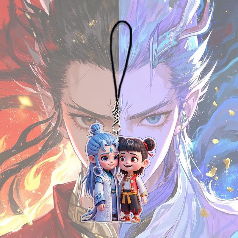 

Подвеска в виде торта-лотоса Nezha 2 Devil, детский морской мультфильм, аниме, дорогая цепочка для мобильного телефона Nezha Ao Bing, подвеска