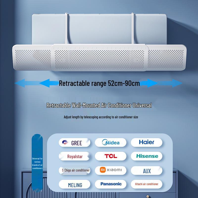 Universal Wall-Mounted Air Conditioner Wind Deflector - No Installation Windproof Guide Cover