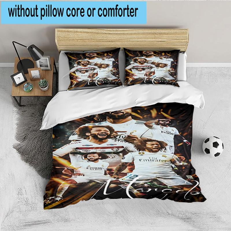 3PCS Real Vieira Football Legend Bedding set,Ideal for1pc Duvet Cover And 2pcs Pillowcases Perfect for Christmas gift,Ideal for Bedroom, Dormitory