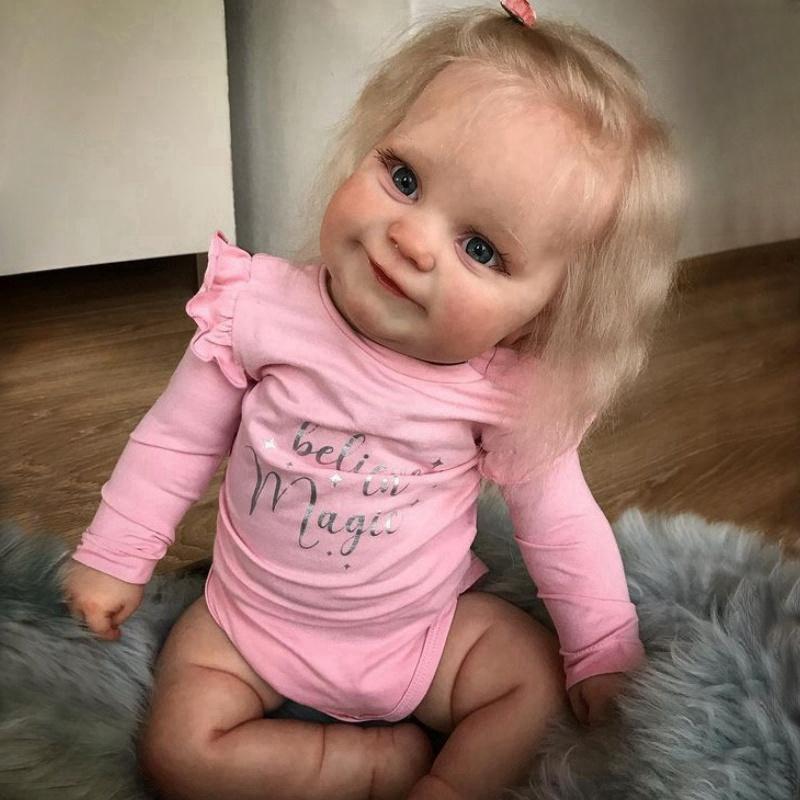 

Косплей Девушка Мягкая на ощупь Милая новорожденная кукла Мэдди 50 см тканевое тело Реборн Младенческая кукла реалистично выглядящая переработанная кукла для детей раннего образования игровая игрушка