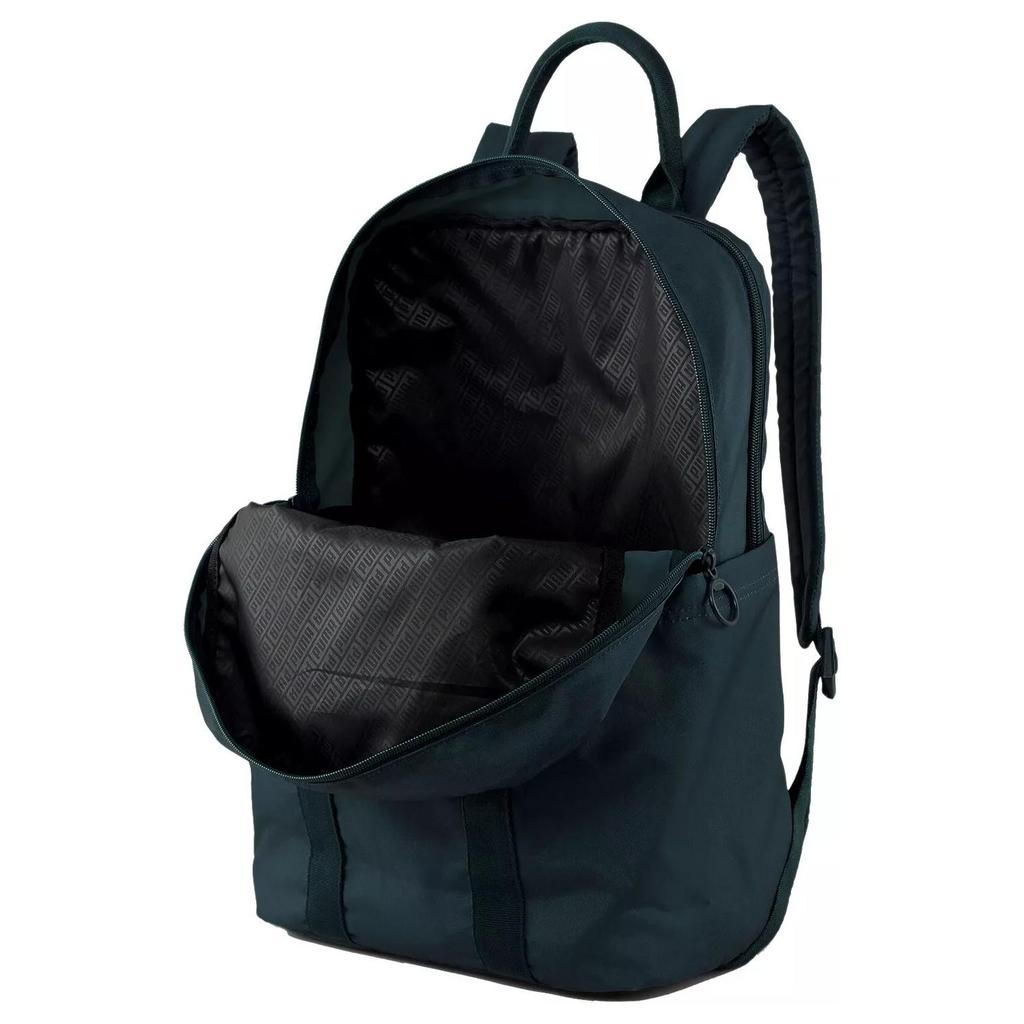 Puma Mochila de Poliéster com Fecho de Zíper Simples Casual para Mulheres Azul-Meia-Noite 079161-04