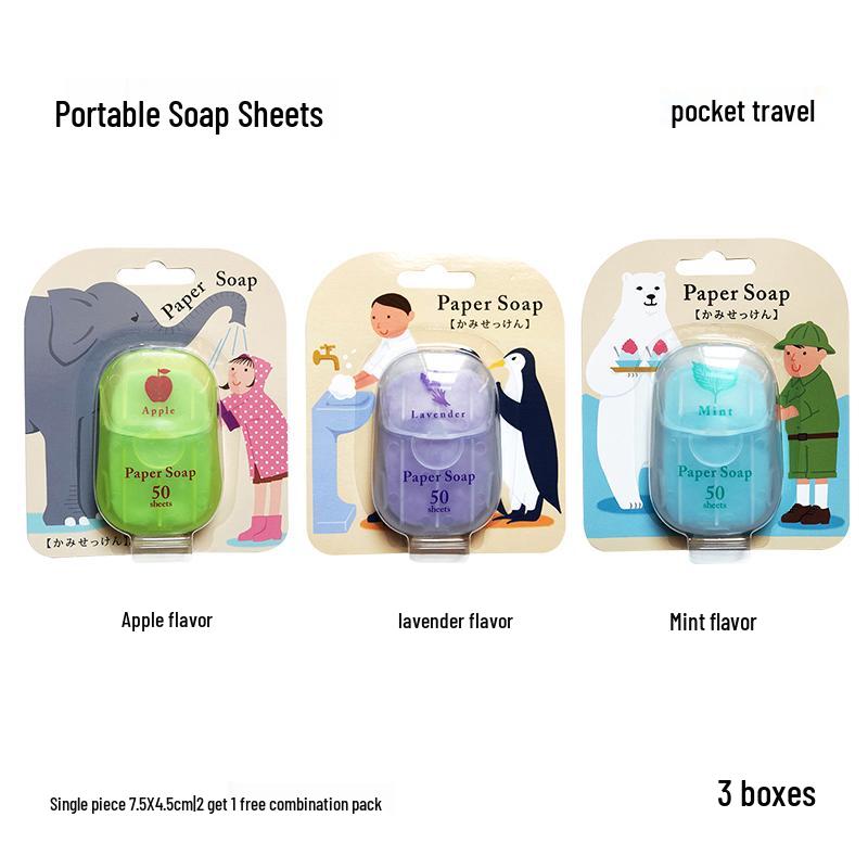Portable Antibacterial Soap Sheets for Travel and School