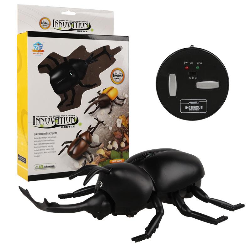 

Детские хитрые игрушки с дистанционным управлением насекомое жук инфракрасный пульт дистанционного управления тень жук реалистичные электрические игрушки с дистанционным управлением животные чёрный