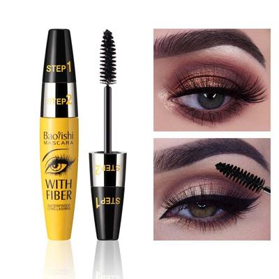 Mascara Curling & Lengthening Long-Lasting Formula Waterproof & Smudge-Proof Black Mascara for Natural Eye Makeup