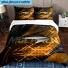 3PCS Mc-laren Printed 3PCS Bedding Set, Includes A Duvet Cover and Two Pillowcases for Bedroom, Suitable for All Seasons Fan Gifts