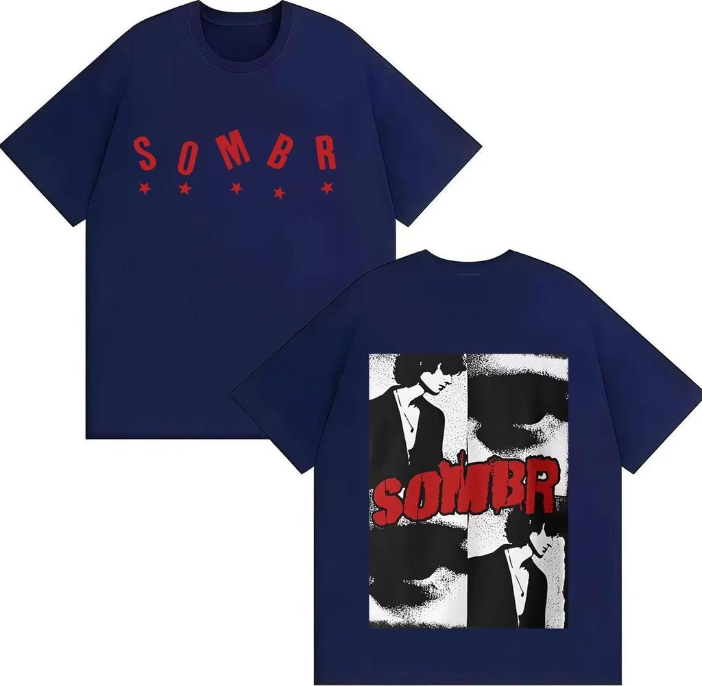 British Singer SOMBRs Classic Poster Fashion Harajuku 2026 Spring summer Highquality Summer Print Pure Cotton Tshirt