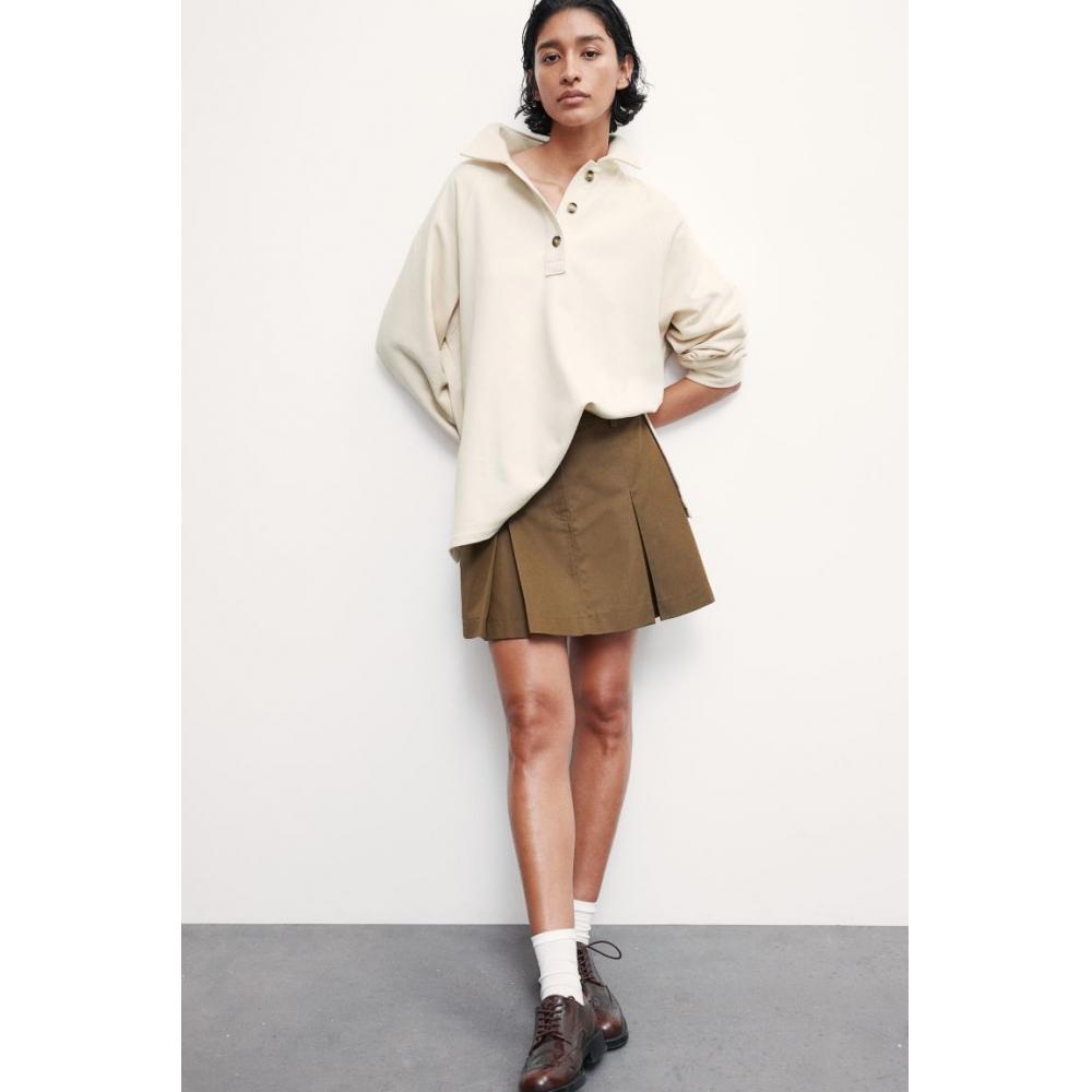 

H M collar sweatshirt cream