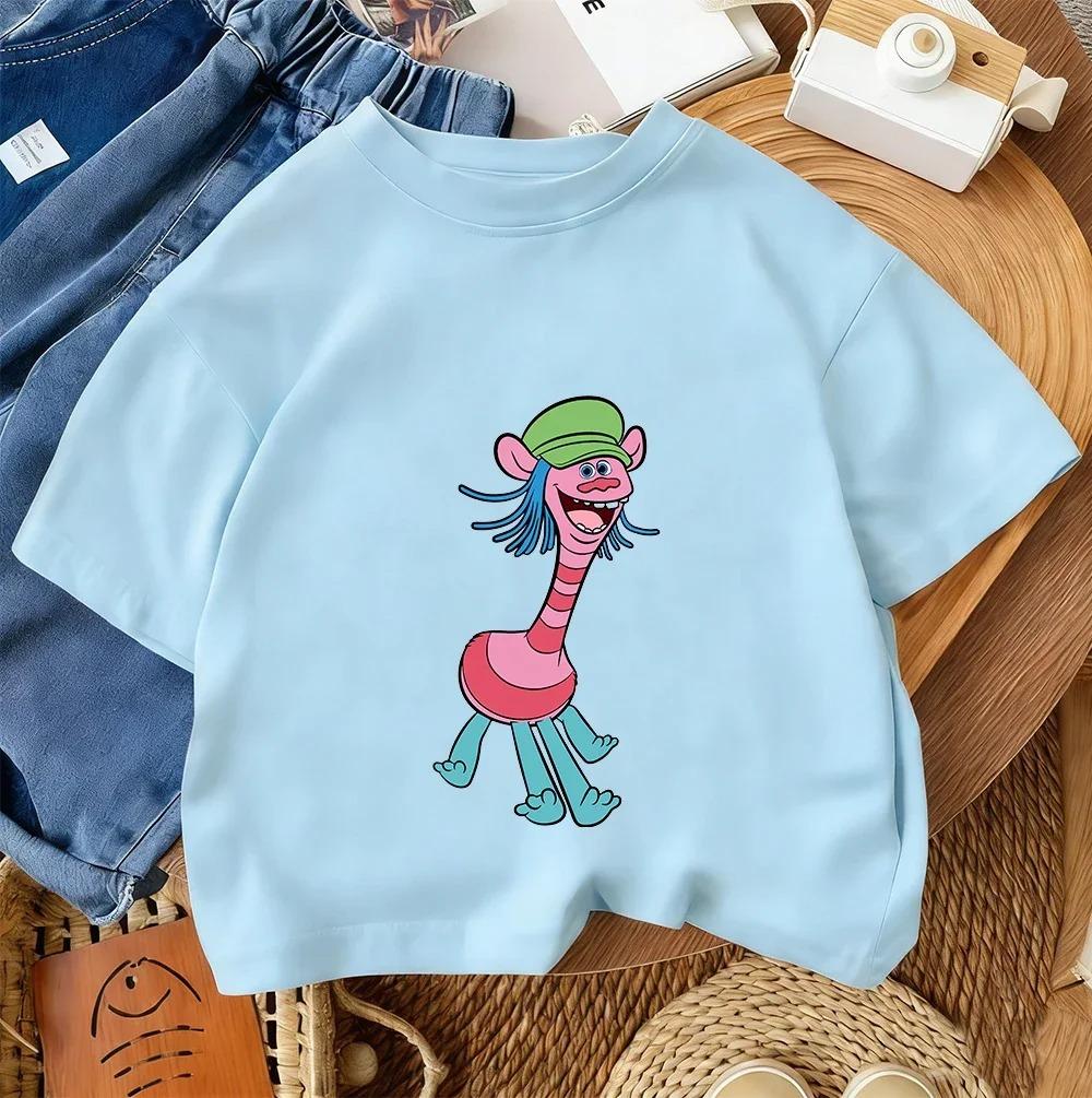 2026 Summer Tross Fashion Cute Print Summer Casual Cute Cotton Comfortable Short Sleeved Top for Boys and Girls
