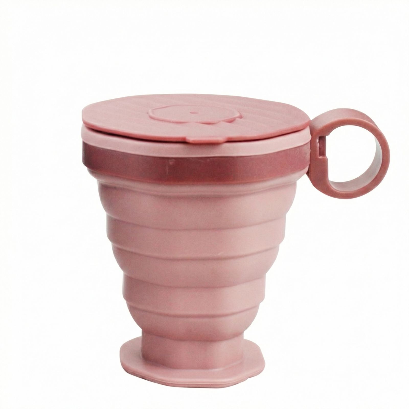 

Foldable Silicone Cup, 220ml Capacity Travel Water Bottle, Foldable And Extendable Cup For Gargling one size червоний