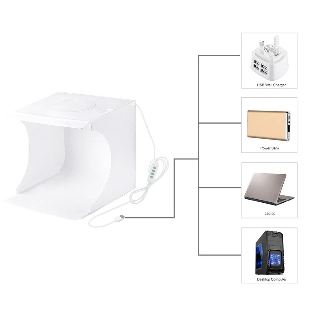 PULUZ Mini Klapp Leuchtkasten Fotografie Foto Studio LEDs Panel Licht Softbox Foto Hintergrund Kit