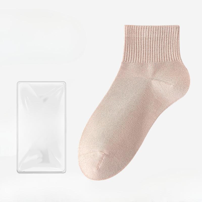Female Spring and Autumn Pure Cotton Deodorant Sweat Absorbing Breathable Boneless Non Slip Anti Pilling Tube Socks