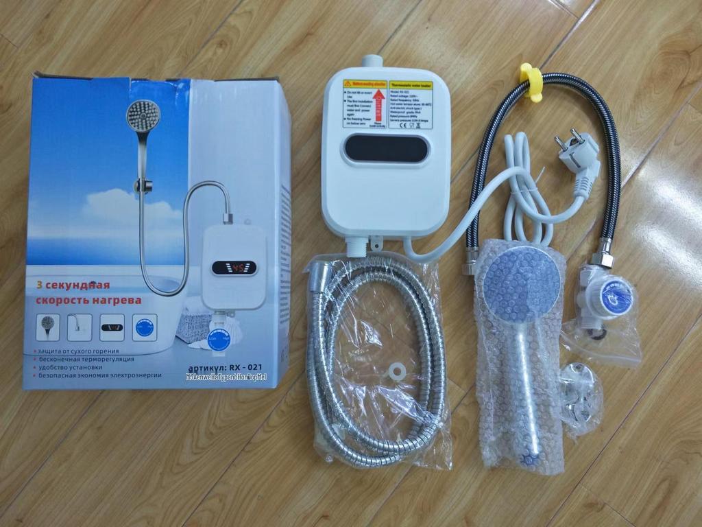 110V Instant Electric Water Heater - Fast Heating Mini Smart Temperature Control for Bathroom & Kitchen Showers