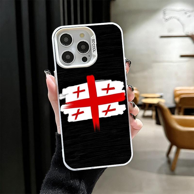 Georgia Passport Flag Shockproof Phone Case for iPhone 17 Air 16 16E 15 Pro Max 14 Plus 13 Mini 12 Back Cover Anti Fall Fundas