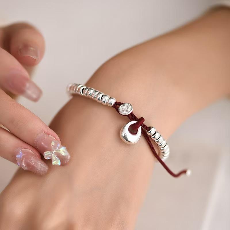 Jewelry New Entangled Bracelet New Chinese-style Male and Female Couples Model Life Few Taels Red Rope Hand