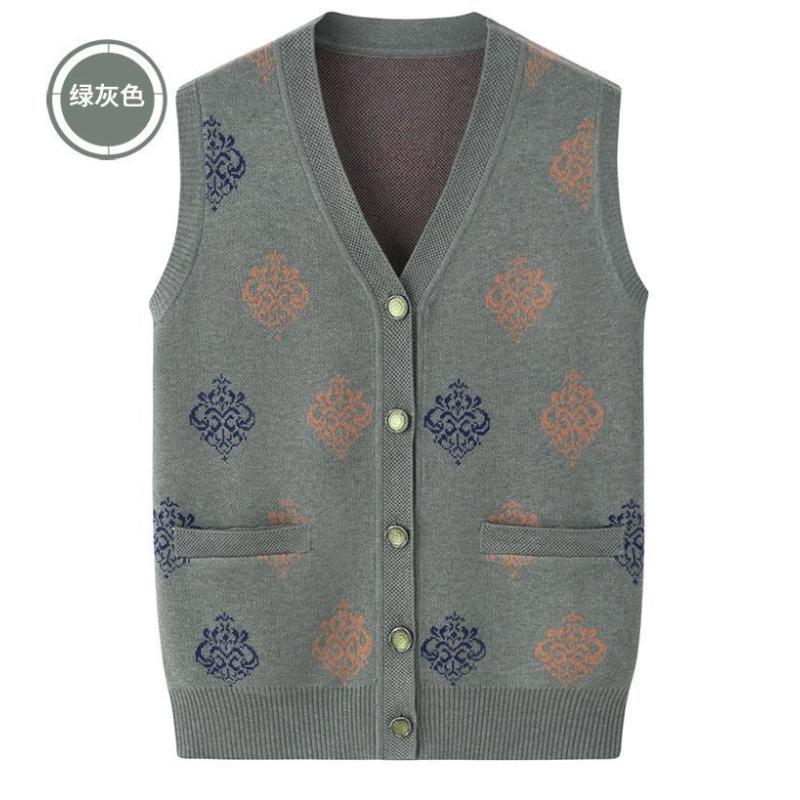Sweater Cardigan Women's Vest Geometric Graphics Contrast Color V-neck Casual Sleeveless Fashion Top