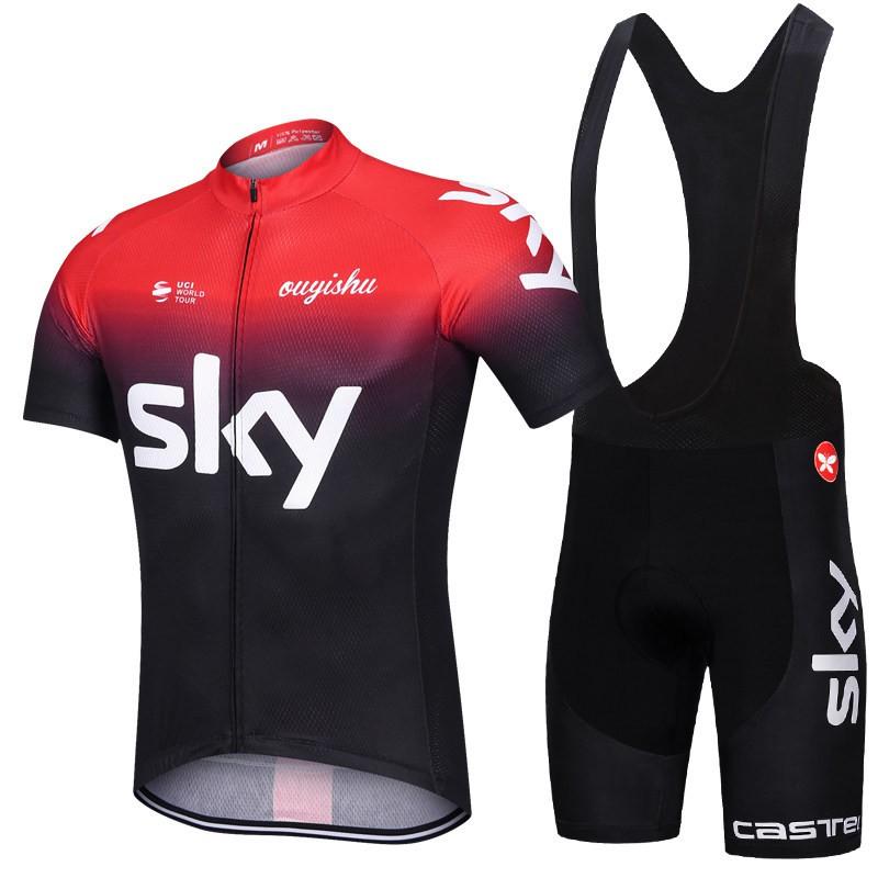 Set Tricou și Pantaloni Scurți cu Bretele pentru Ciclism Bărbați Uscare Rapidă Respirabil Echipament Bicicletă de Șosea Călărește