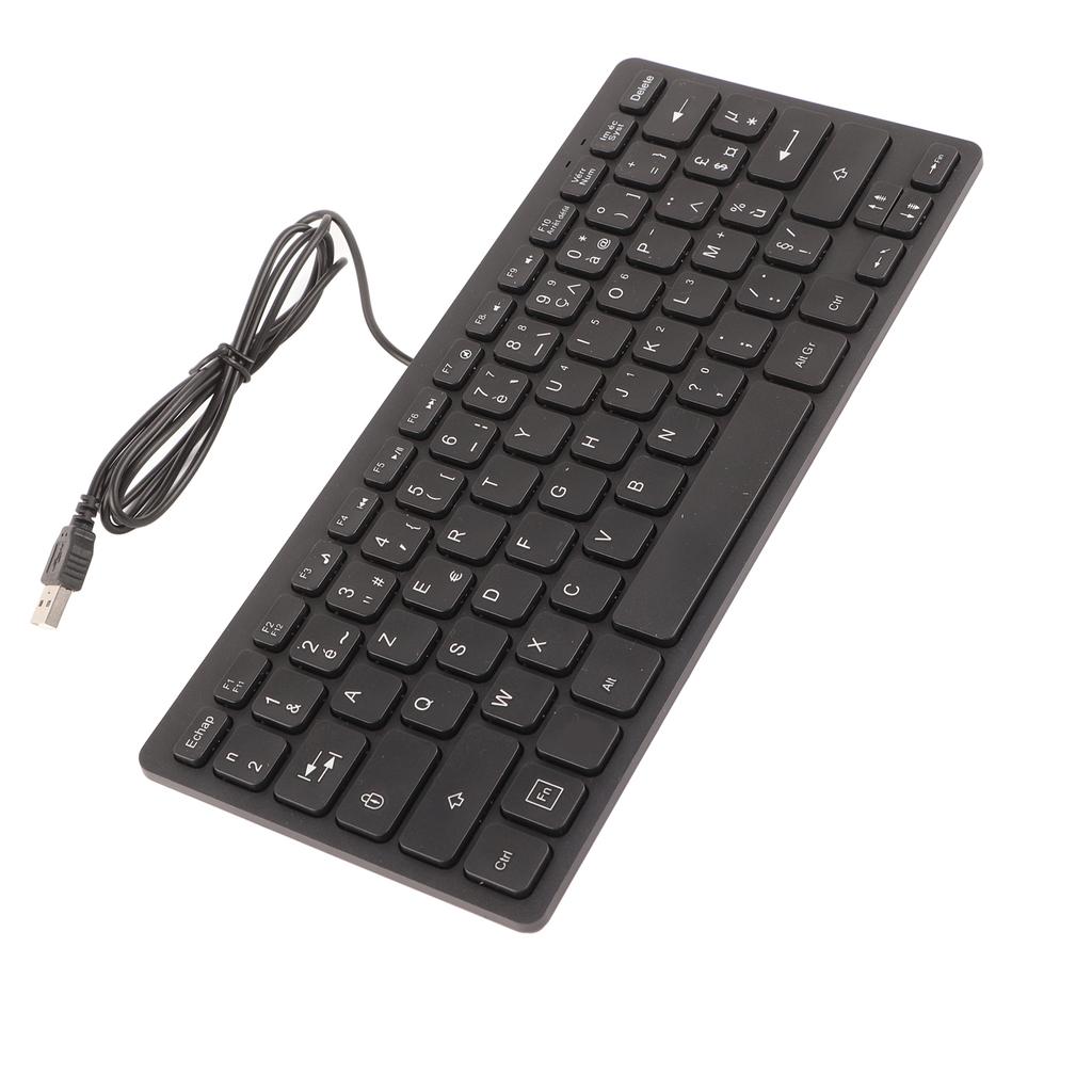 Computer Keyboards Ergonomic Design UltraThin Mini Durable Wired 78 Keys Mechanical Keyboard for PC Laptops