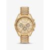 Oversized Whitney Pavé Gold-Tone Watch MK6729