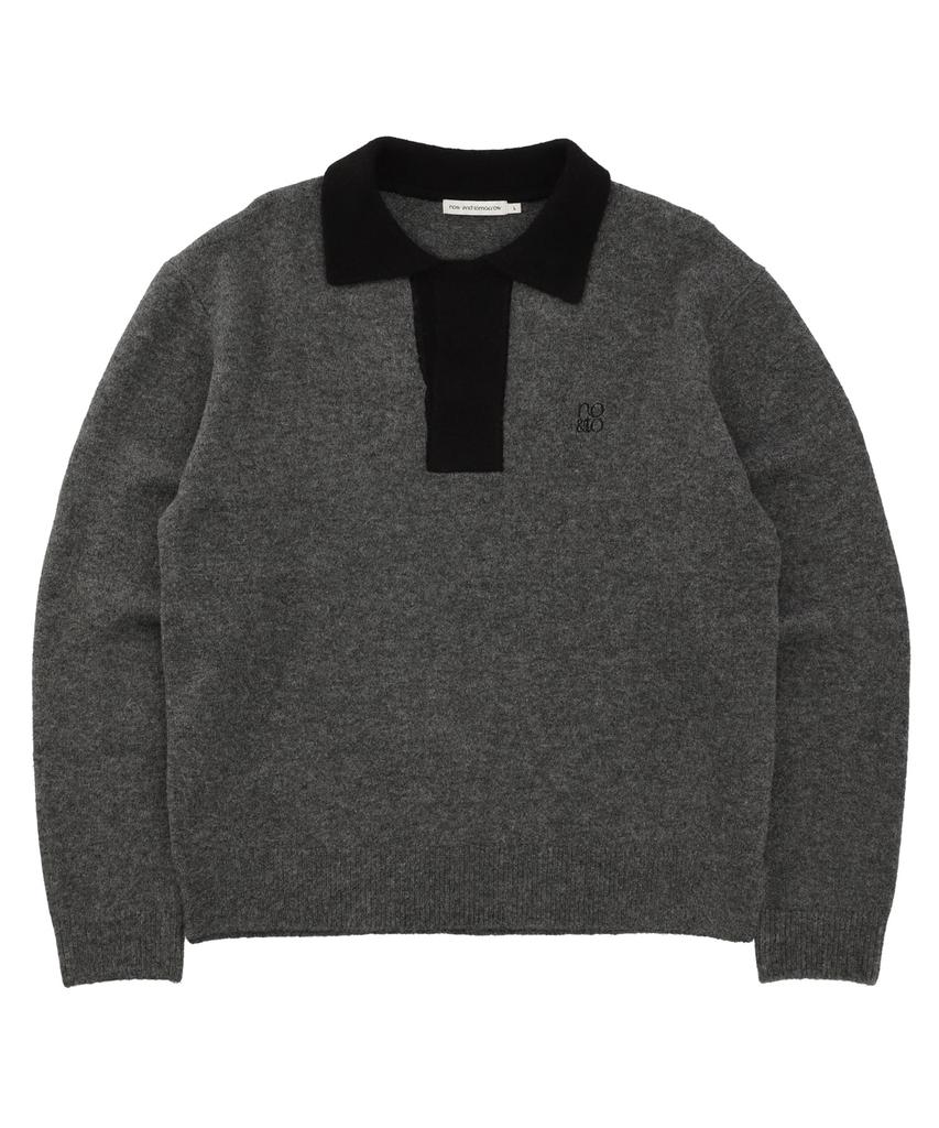 NOWANDTOMORROW Collar Pullover [3 Color]