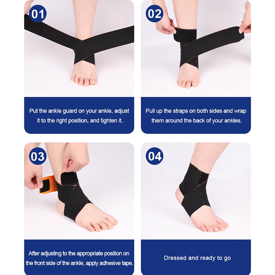 1/2Pcs Sports Ankle Brace Lightweight Breathable Adjustable Support for Men Women Prevent Sprains Foot Protector