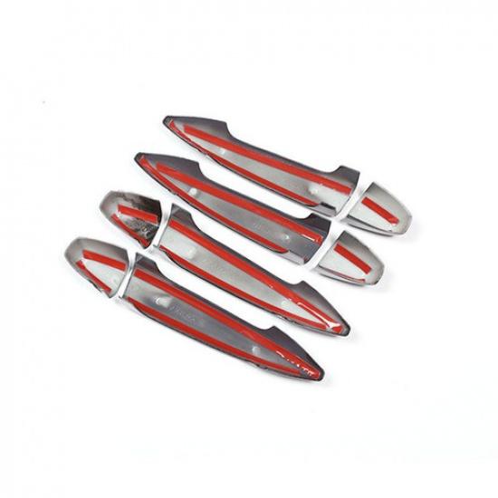 4pcs Carbon Texture Exterior Door Handle Cover Trim For BMW X1 F48 X5 X6 F15 F16