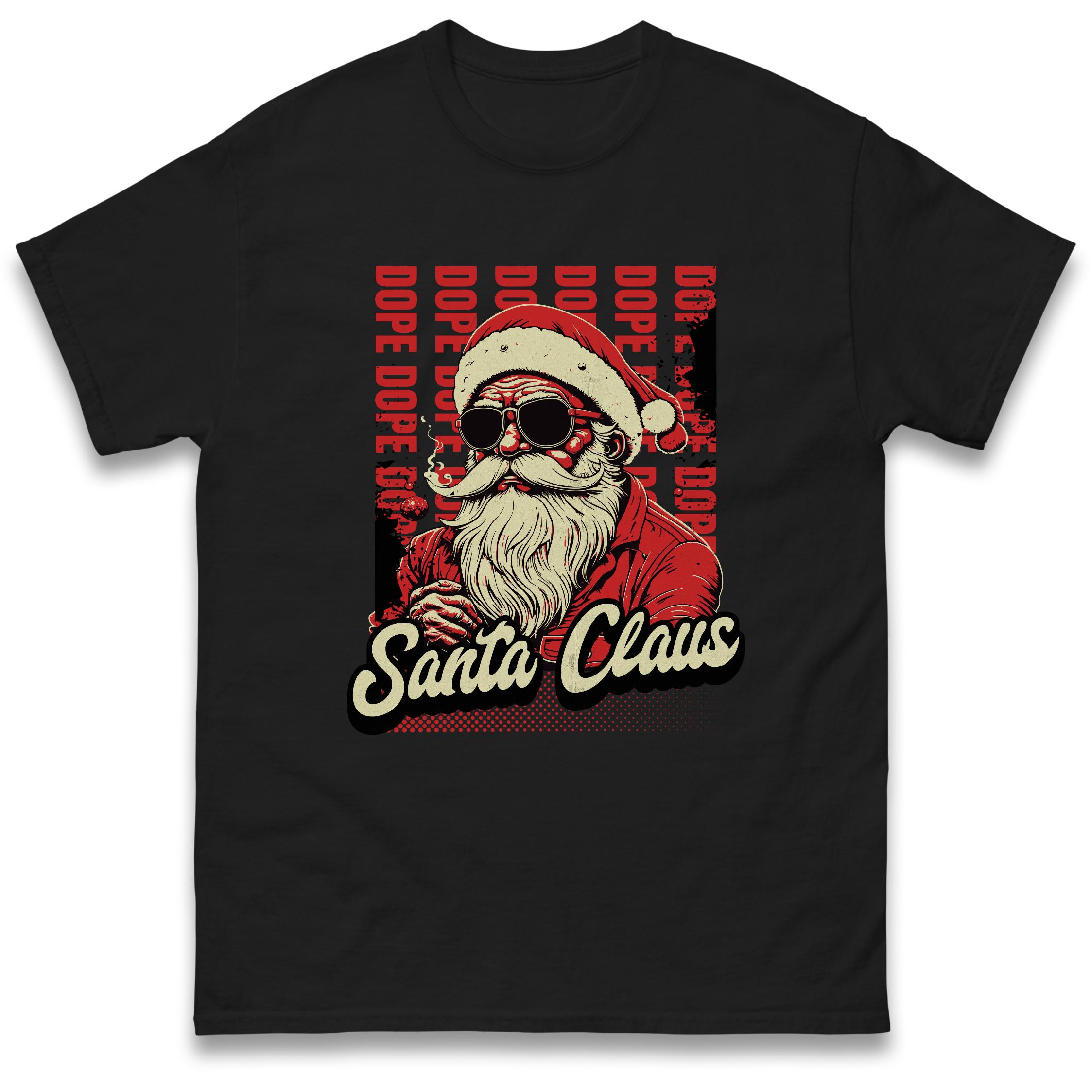 Dope Santa Claus T-Shirt Tshirt Mens Womens Tops Unisex Tees 100% Cotton S