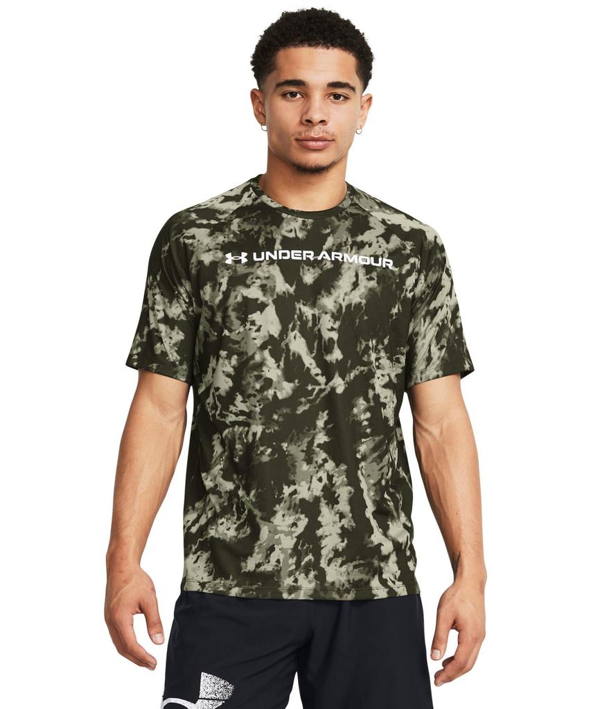 UA TECH ABC CAMO SS Marine OD Green White XL [Under Armour] / /